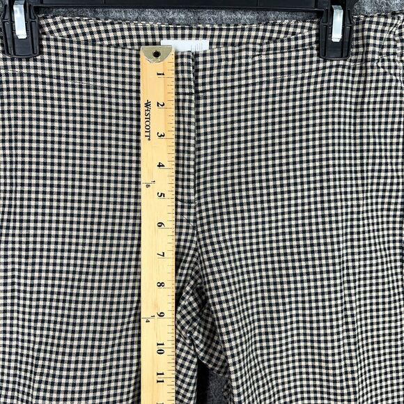 J Jill Pants Womens 2 Black Gingham Trouser Tapered Business Career Spandex - Picture 10 of 12